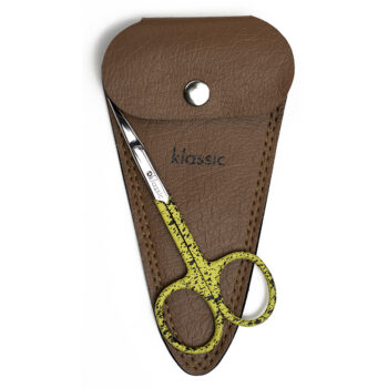 Long Slim Cuticle Scissors - Leopard
